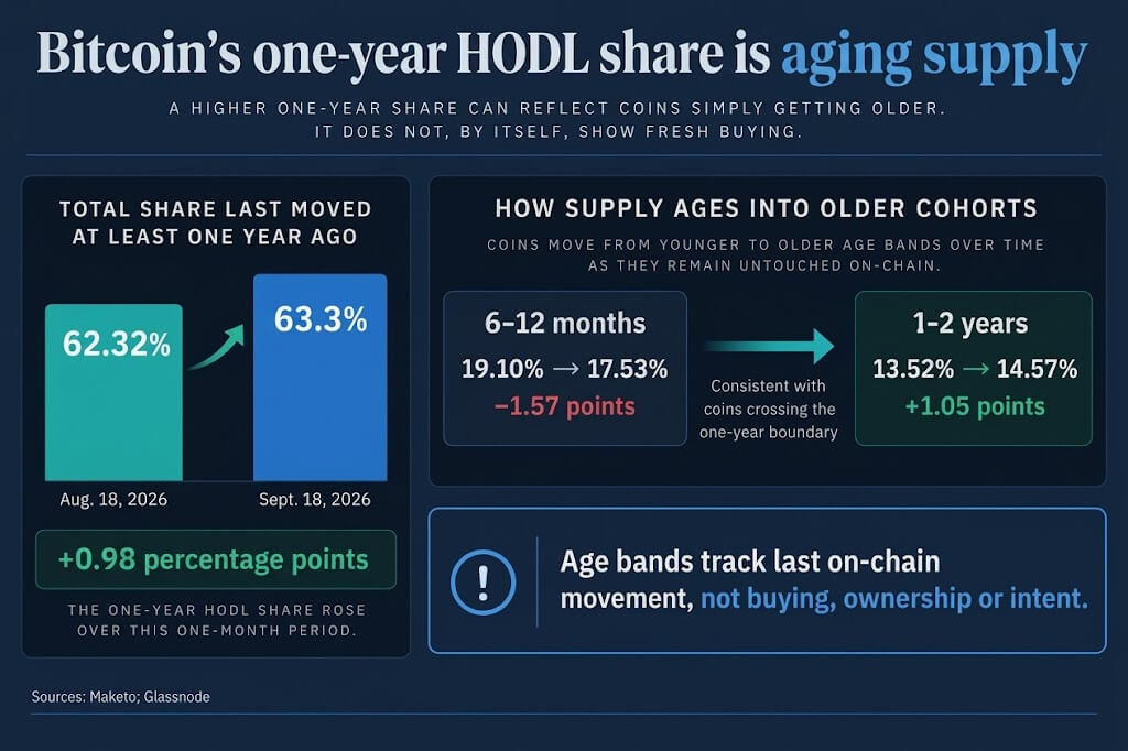 Bitcoin HODL bangos rodo senstantį pasiūlą, o ne pirkimo įrodymą