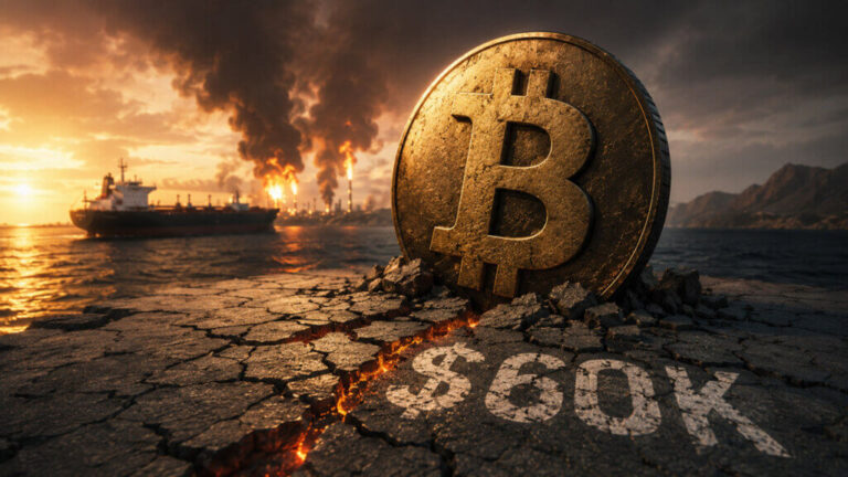 Bitcoin nukrenta žemiau 63 000 USD, nes rinkos suteikia Hormuz srautui tik 3% galimybę iki rugpjūčio normalizuotis