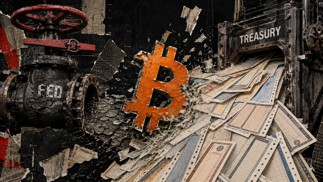 Bitcoin susiduria su keista nauja makro tikrove, nes Fed atsuka čiaupą, o iždas atidaro užtvankus