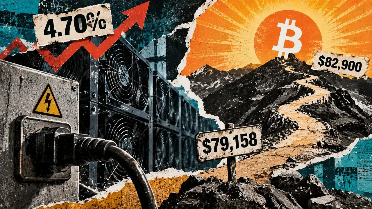 Bitcoin kasyba susiduria su spaudimu: 82 900 USD kainos kliūtis
