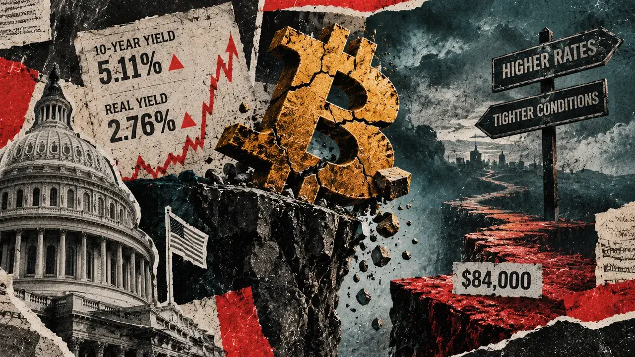 Kodėl didėjantis JAV realus pajamingumas tyliai priverčia Bitcoin mažinti 84 000 USD