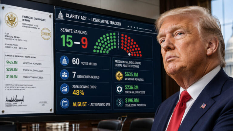 Trumpo kriptovaliutų atskleidimas atskleidžia institucinę problemą, kurios kaina parduodama realiu laiku