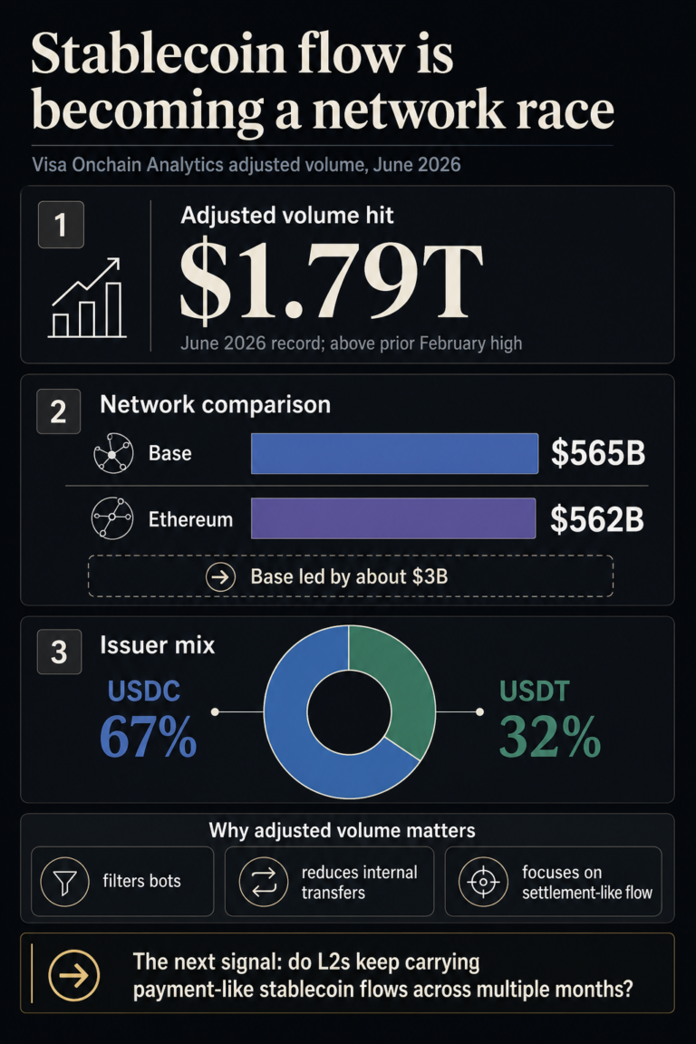 Ethereum praranda lyderystę stabiliųjų monetų mokėjimuose Base naudai