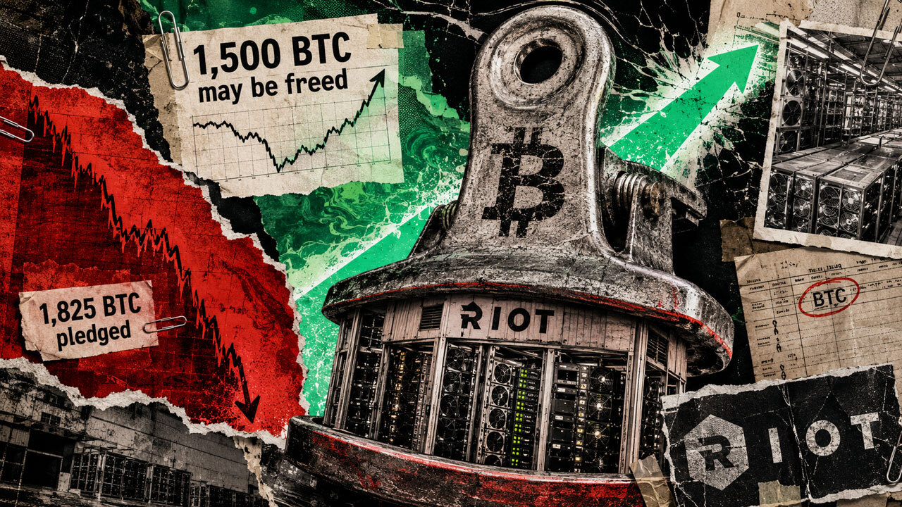 Bitcoin avarija privertė Riot pažadėti 1 825 BTC, tačiau šis didžiulis mitingas dabar gali atlaisvinti 1 500 BTC