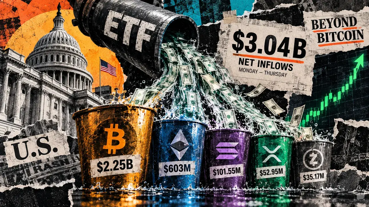 JAV kriptovaliutų ETF šią savaitę pritraukia daugiau nei 3 mlrd. USD, o beveik 800 mln